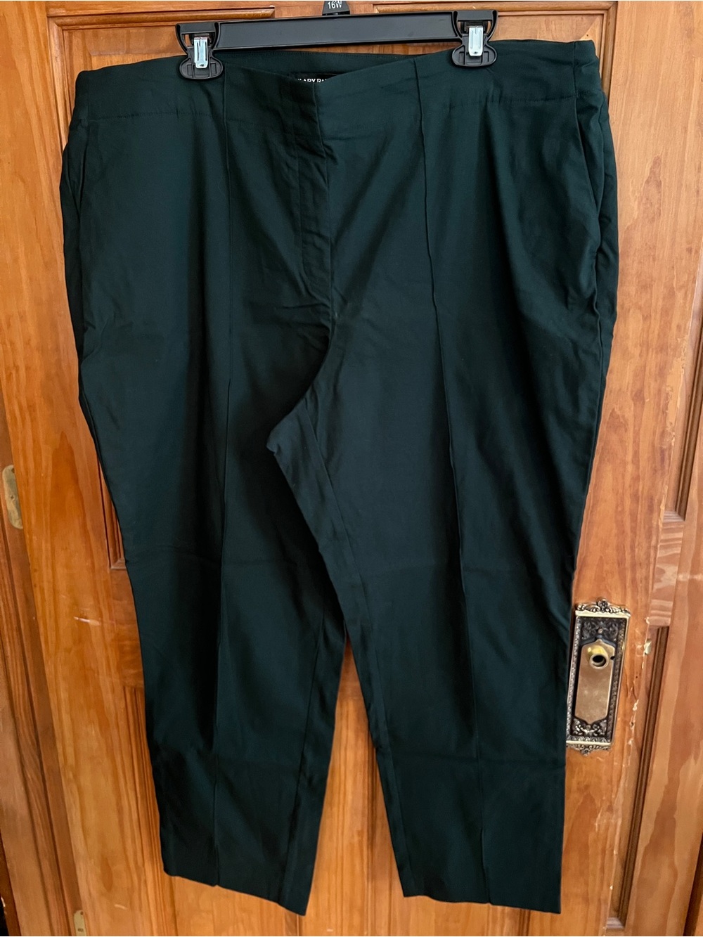 Hilary Radley Forest Green Women’s Pintuck Dress Pants - Tailored Straight Leg